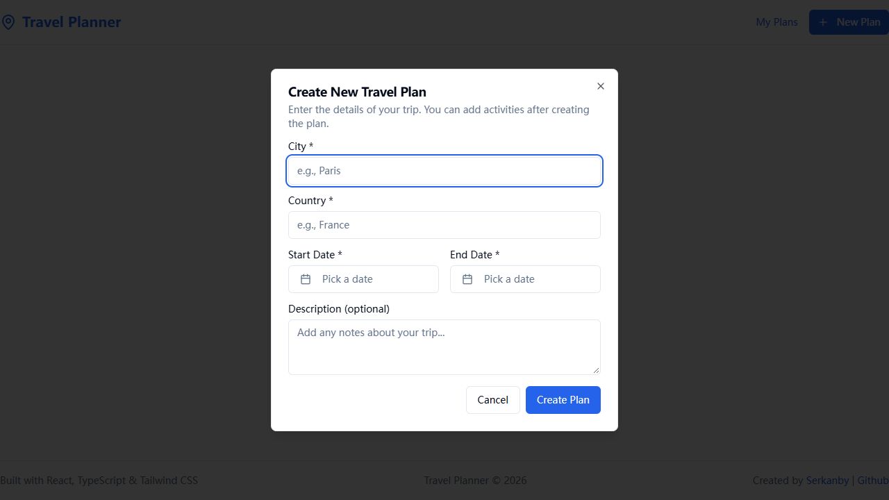 Serkanbyx/travel-planner公开演示的原始页面截图